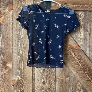 Pacsun layered floral short sleeve